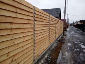 Деревянный забор елочка 150 метров фото в Солнечногорске